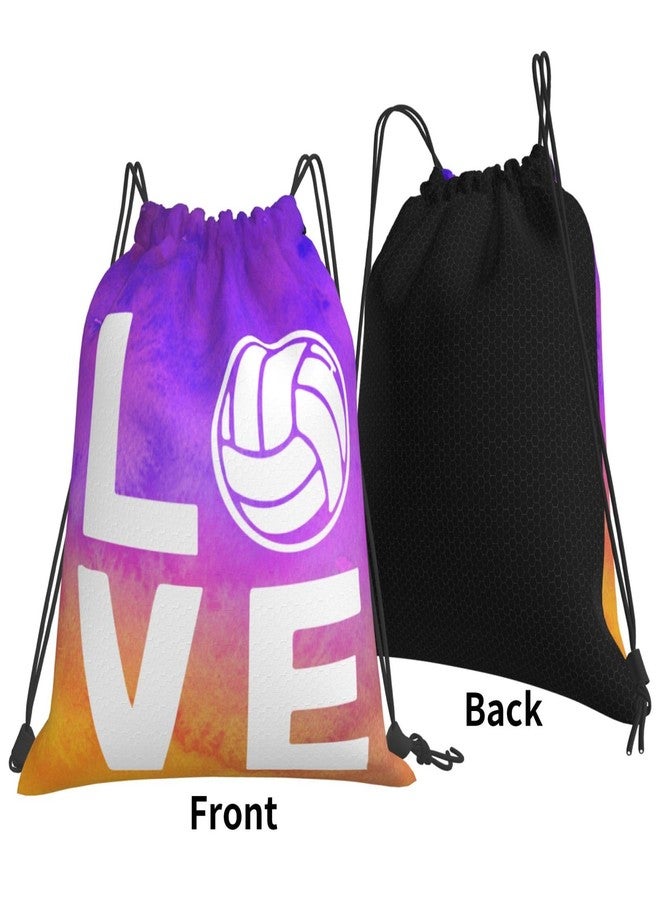 AIMASTZ Love Volleyball Unisex Drawstring Backpack Bag Sport Gym Swim Travel Sackpack - Image 2